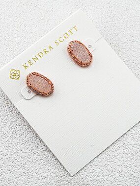 Kendra Scott White Quartz Point Stud Earrings